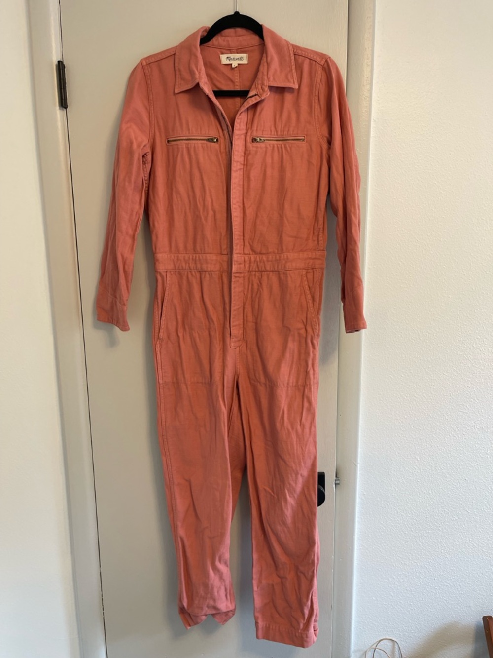 Madewell Coral Pink Utility Jumpsuit